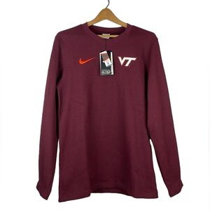 NWT Nike Virginia Tech Men Official On Field Apparel Long Sleeve Shirt SZ S
